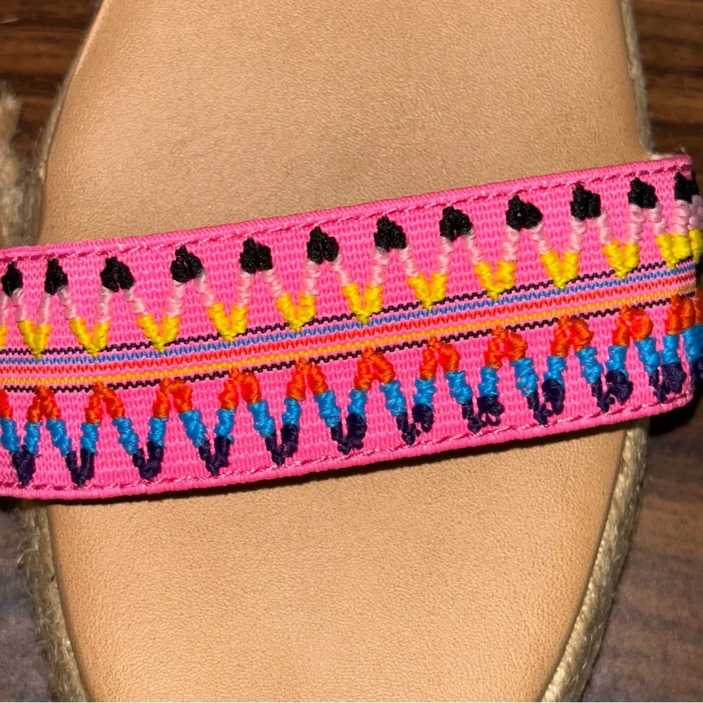 Wonder Nation Vibrant Pink Espadrilles with Multicolor Accents